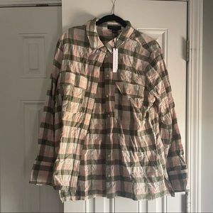Sanctuary Holiday Flannel Relaxed Button Down Top